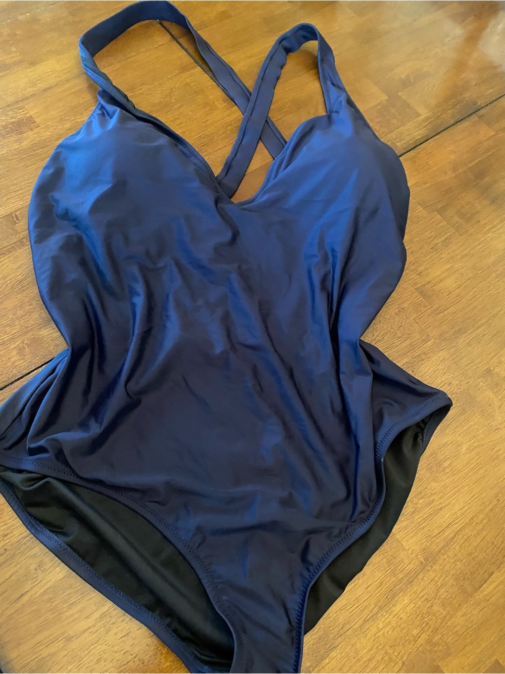J. Crew Navy Blue One-Piece Swimsuit